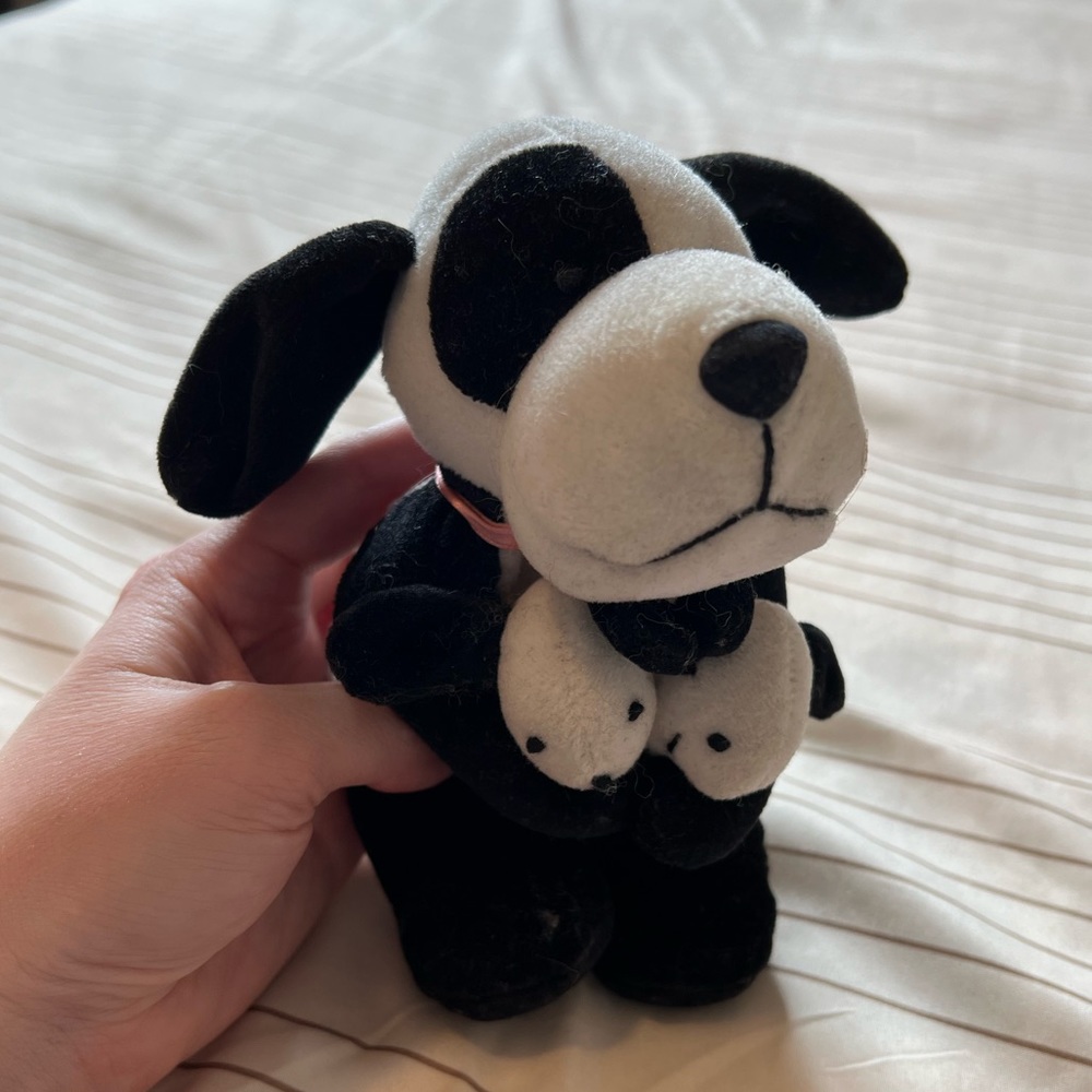 PLUSH CREATIONS INC. BEAN BAG FRIENDS Dog Mom With Puppies Vintage